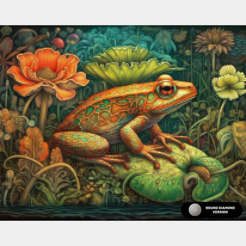 Grüner Baumfrosch - Diamantmalerei - X-Large