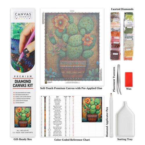 Cactus Incantevole - Diamond Painting - Grande