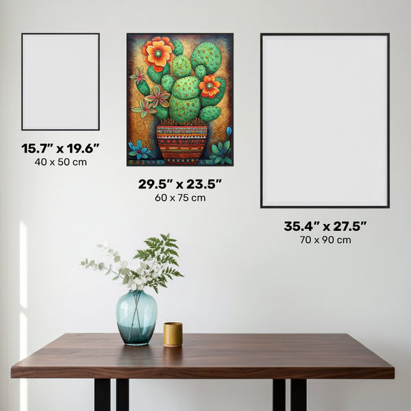 Cactus Encantador - Pintura de Diamante - Grande