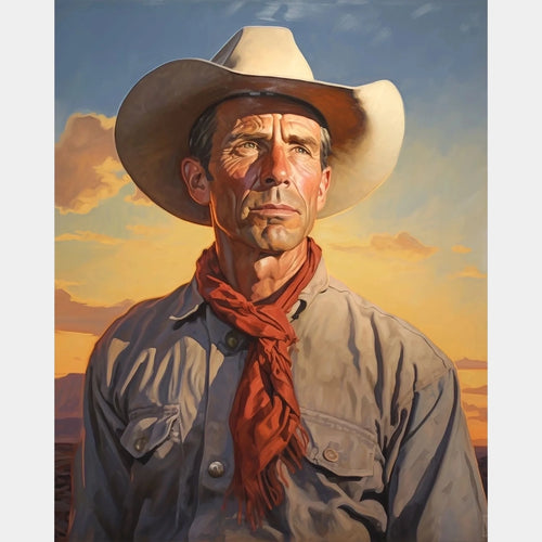 Western Cowboy - Diamond Painting - Large