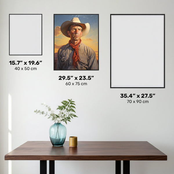 Västern Cowboy - Diamantmålning - Stor