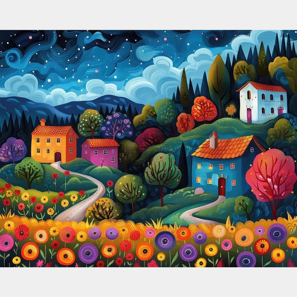 Colorful Garden Path - Diamond Painting - Large