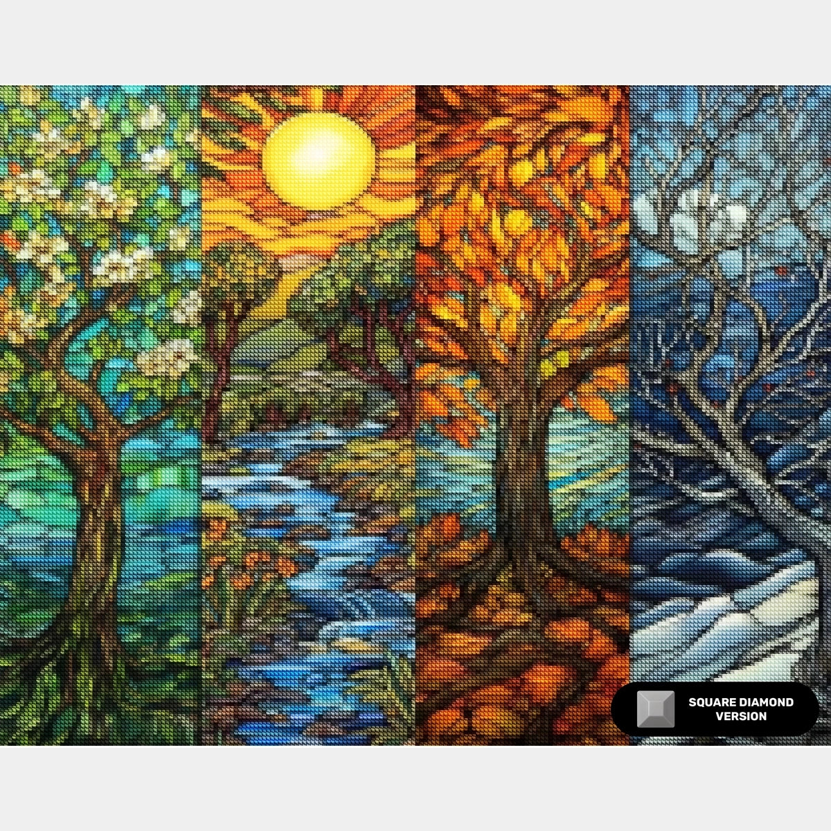 Las Cuatro Estaciones - Pintura de Diamantes - Extra Grande