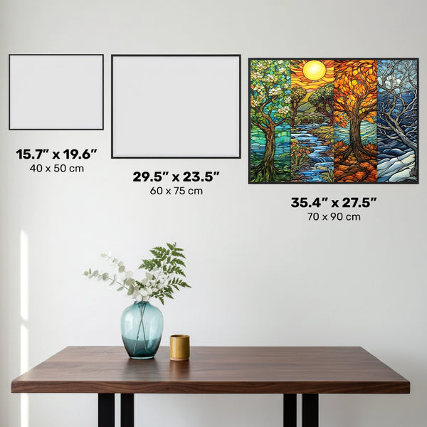 Las Cuatro Estaciones - Pintura de Diamantes - Extra Grande