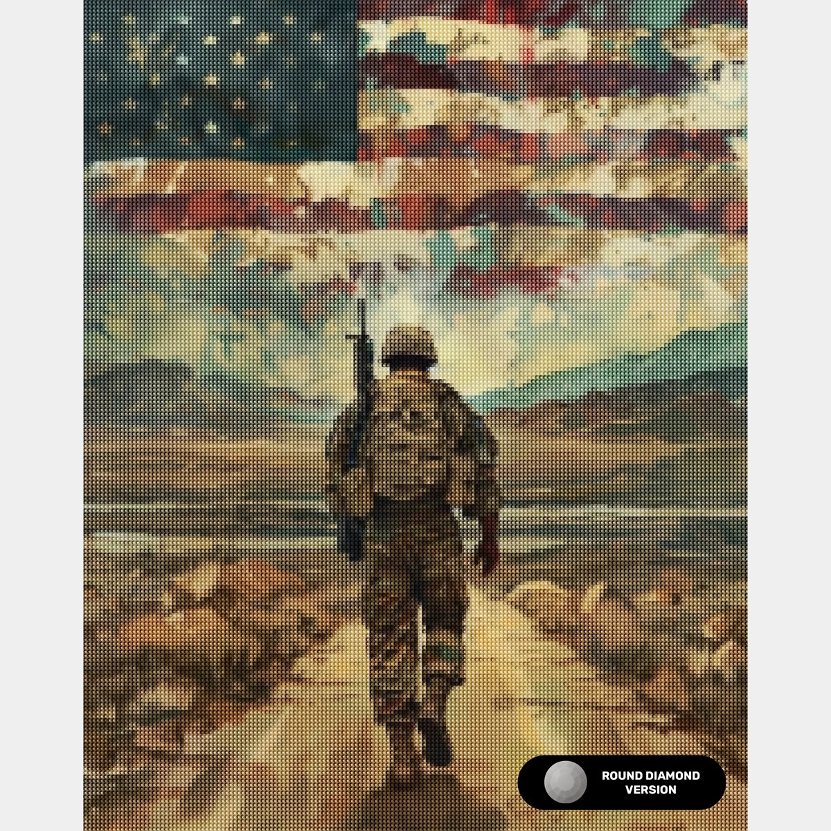 Hemkomstsoldat - Diamantmålning - Stor