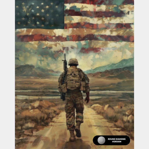 Hemkomstsoldat - Diamantmålning - Stor