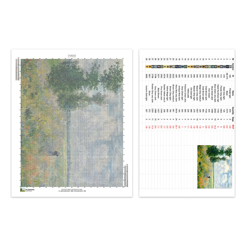 Klaprozenvelden bij Argenteuil - Diamond Painting Kit - Standaardformaat
