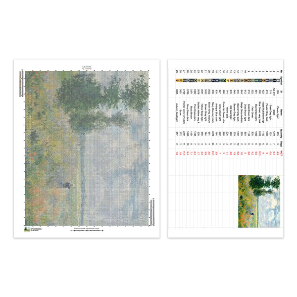 Campi di papaveri vicino ad Argenteuil - Kit di pittura con diamanti - Dimensione standard