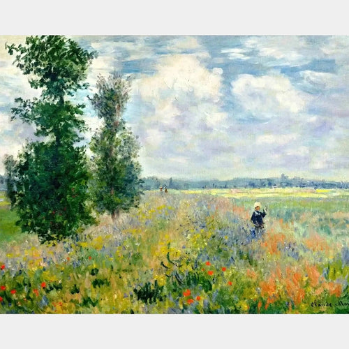 Klaprozenvelden bij Argenteuil - Diamond Painting Kit - Standaardformaat