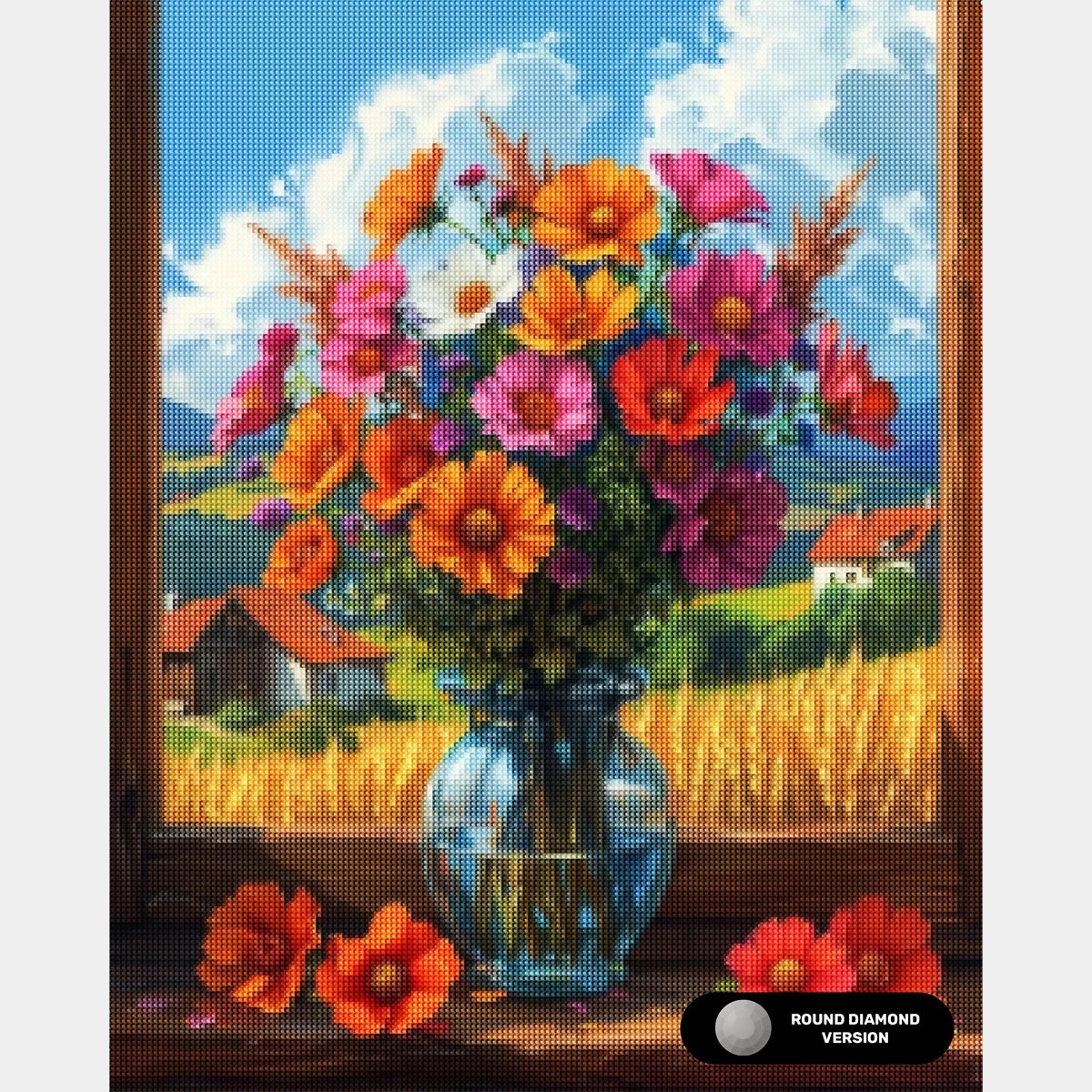 Bouquet Estivo - Pittura con Diamanti - Dimensione Standard