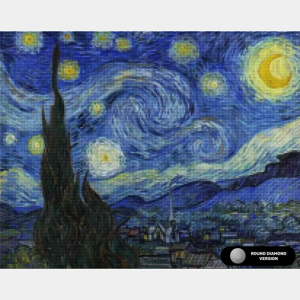 Stjärnklar natt - Diamantmålning - Stor