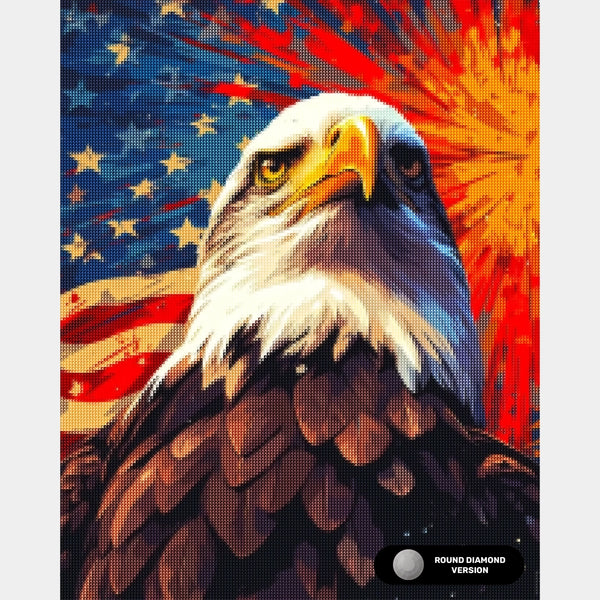 Eagle of Liberty - Diamond Painting - Standard Size