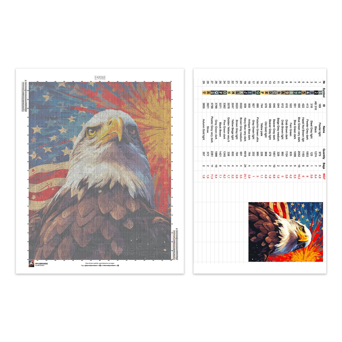 Eagle of Liberty - Diamond Painting - Standard Size
