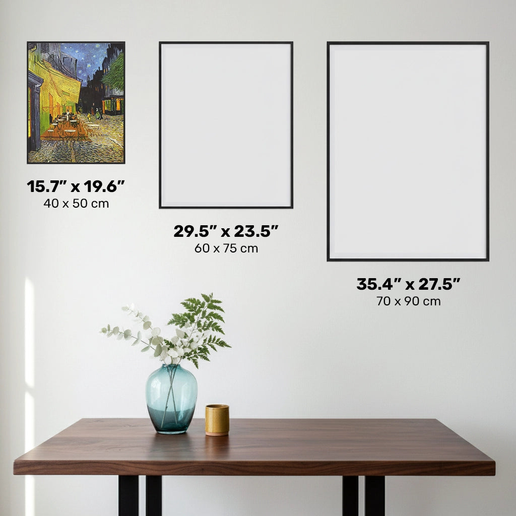 Caféterrass på natten - Diamantmålning - Standardstorlek