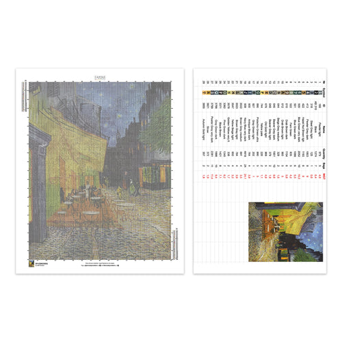 Cafe Terrace at Night - Diamond Painting - Standard Size