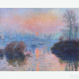 Sunset on the Seine at Lavacourt - Diamond Painting-Recreate Monet's 