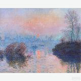 Sunset on the Seine at Lavacourt - Diamond Painting-Recreate Monet's 