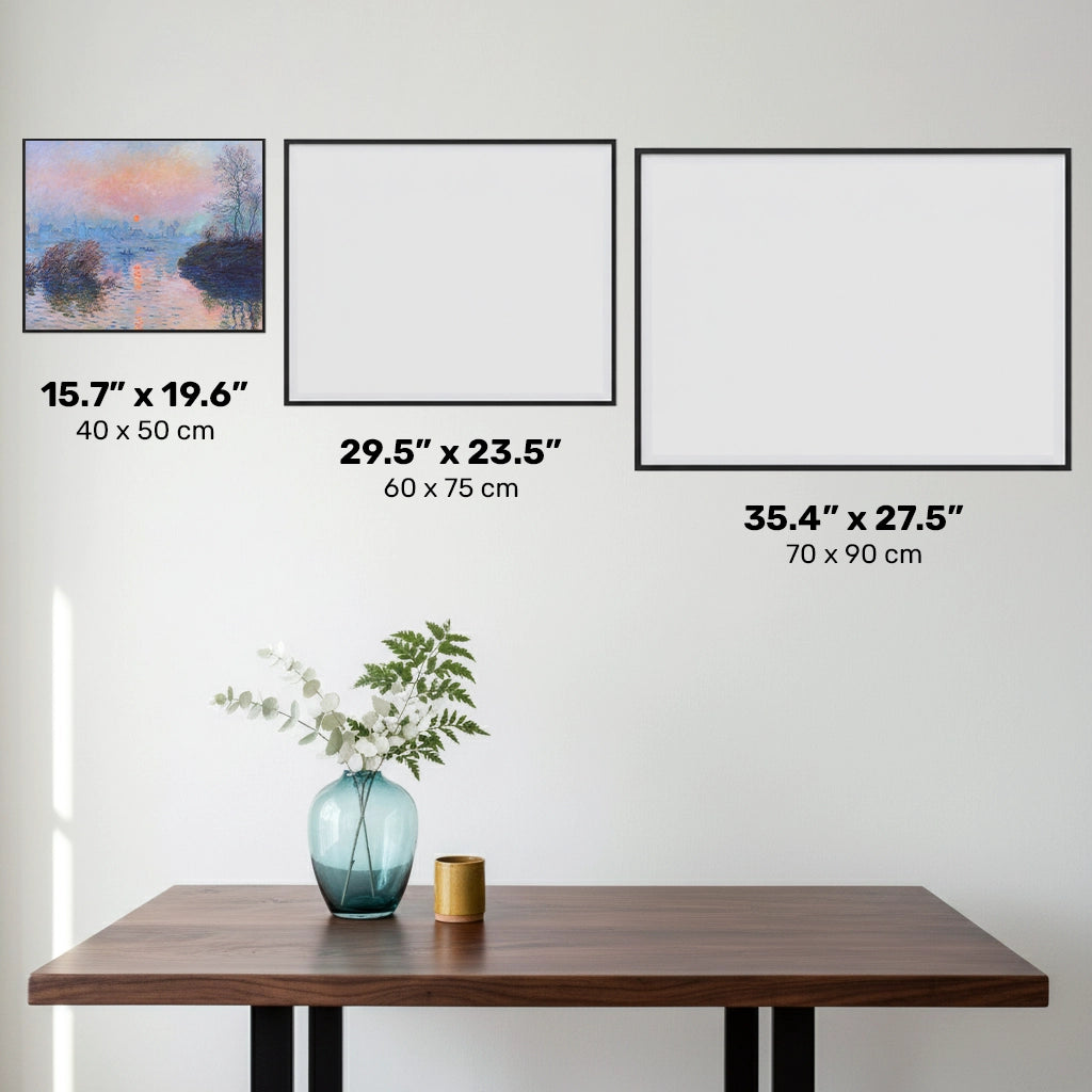 Solnedgång på Seine vid Lavacourt - Diamantmålning - Standardstorlek