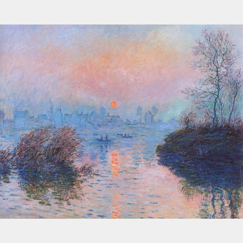 Sunset on the Seine at Lavacourt - Diamond Painting - Standard Size