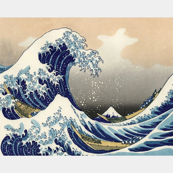 'The Great Wave - Diamond Painting - Standardstorlek'