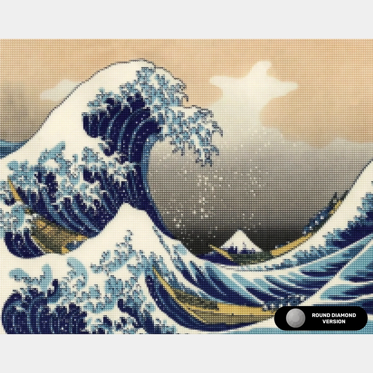 'The Great Wave - Diamond Painting - Standardstorlek'