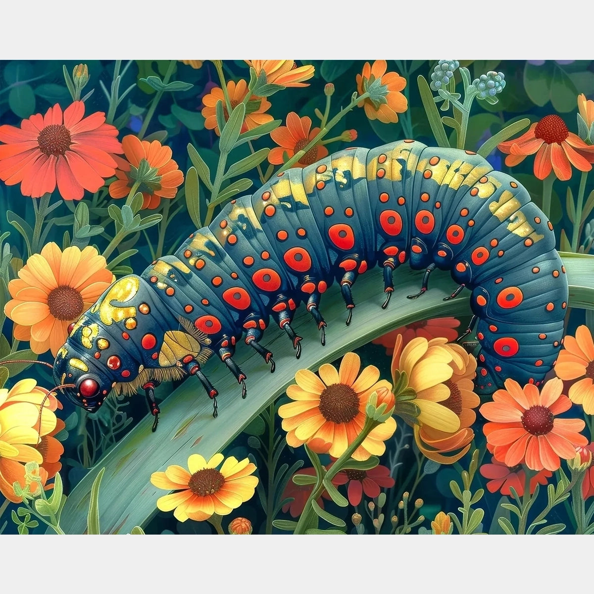 Oruga Herbácea - Pintura de Diamante - Extra Grande