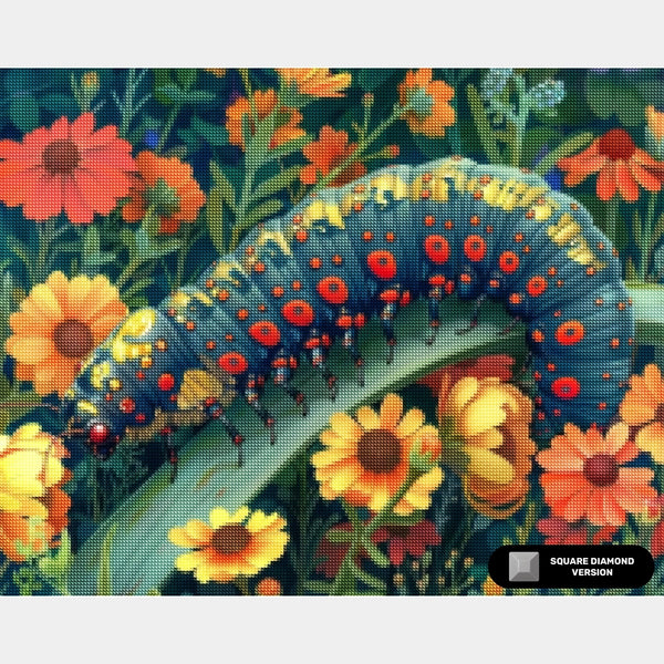 Oruga Herbácea - Pintura de Diamante - Extra Grande