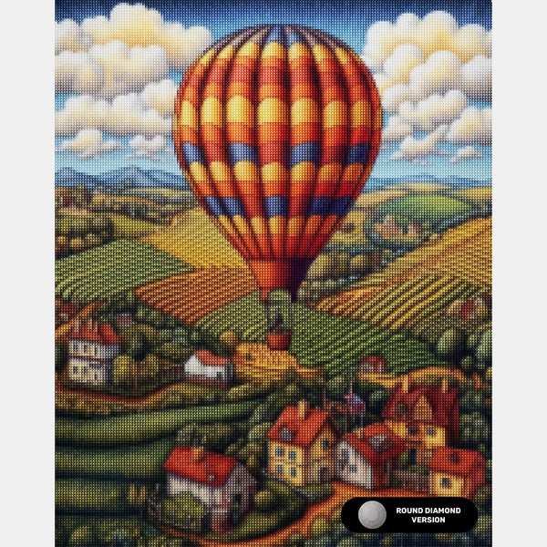Crossing the Vineyards - Diamond Painting - Standard Size