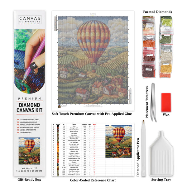 Crossing the Vineyards - Diamond Painting - Standard Size