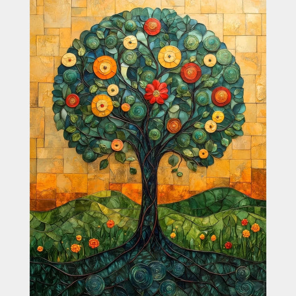 Árbol de Esencia Verde - Pintura de Diamante - Tamaño Estándar