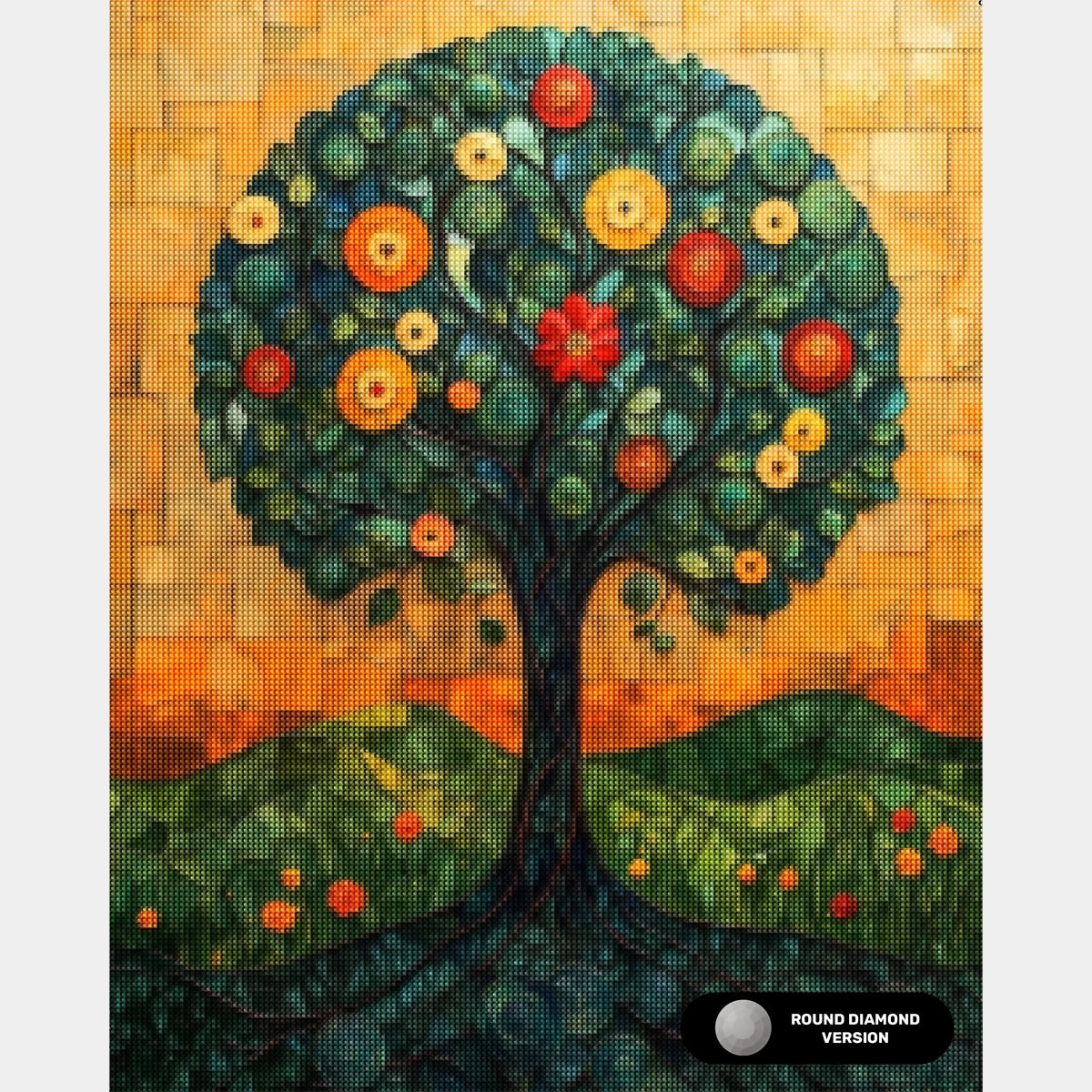 Árbol de Esencia Verde - Pintura de Diamante - Tamaño Estándar