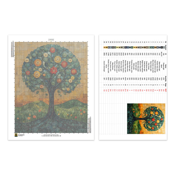 Árbol de Esencia Verde - Pintura de Diamante - Tamaño Estándar