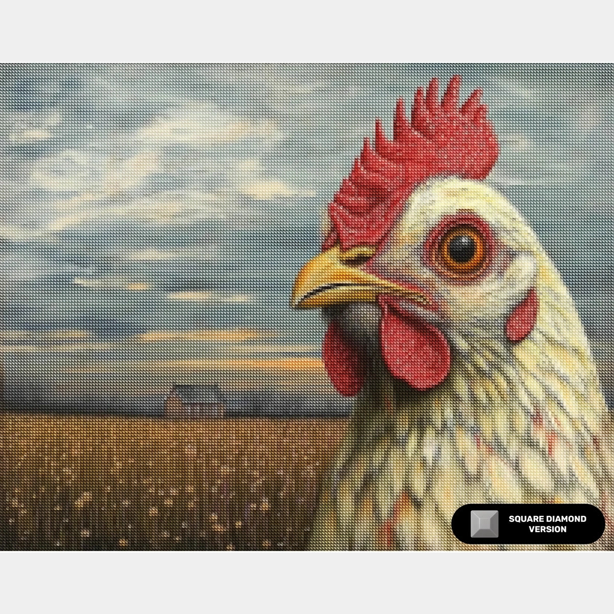 Leghorn Chicken - Diamond Painting - Standard Size