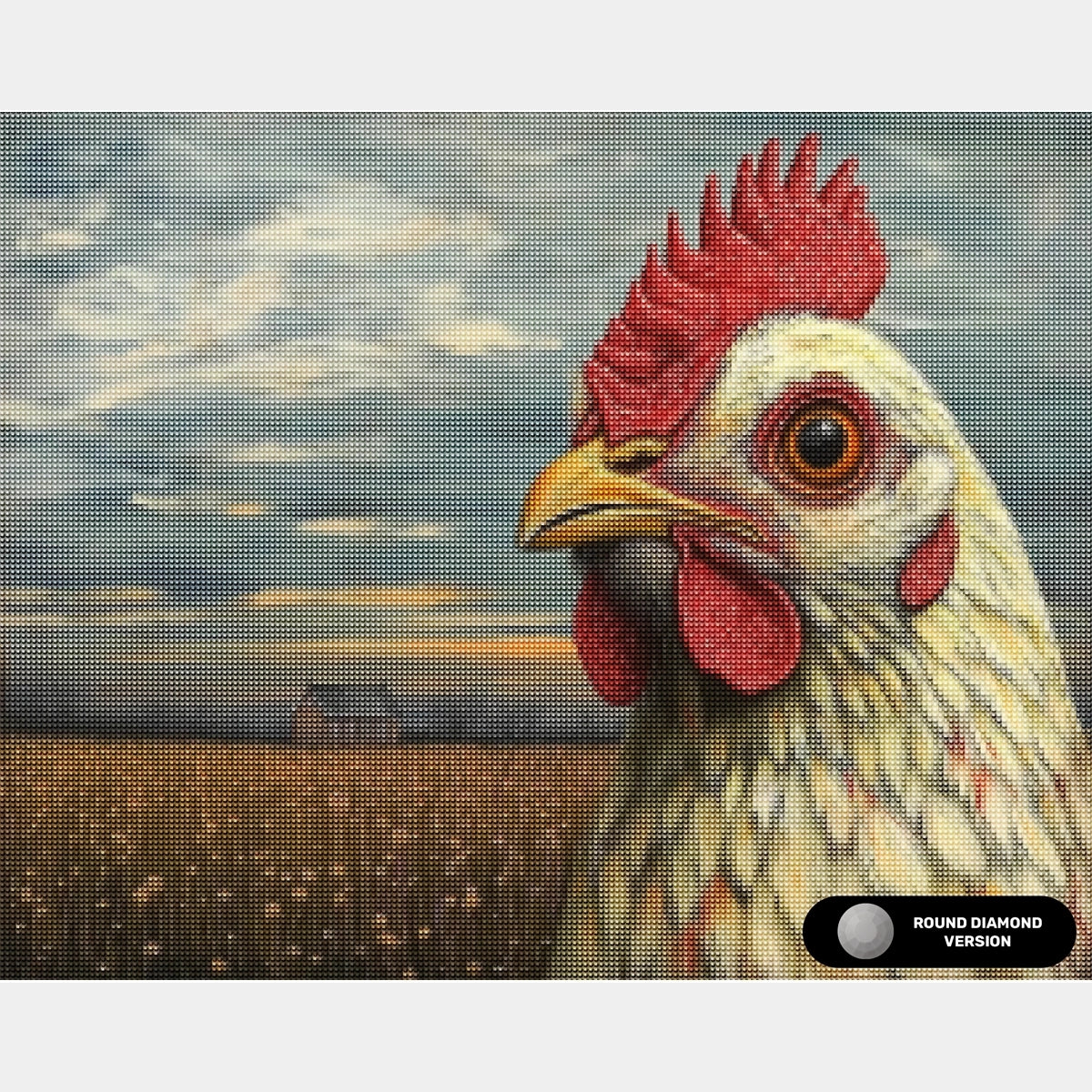 Leghorn Chicken - Diamond Painting - Standard Size