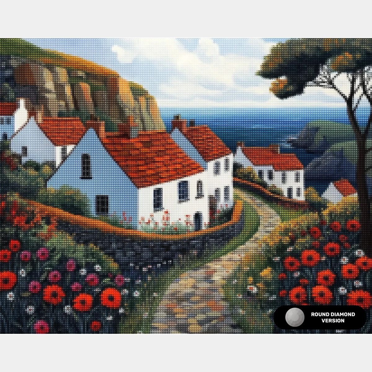 Sendero de Piedra junto al Mar - Pintura de Diamante - Grande