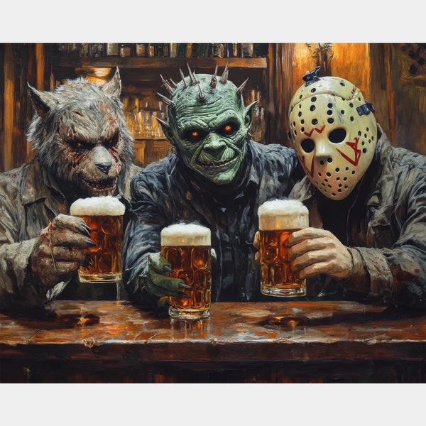 Spöklika Hälsningar - Diamantmålning - X-Stor