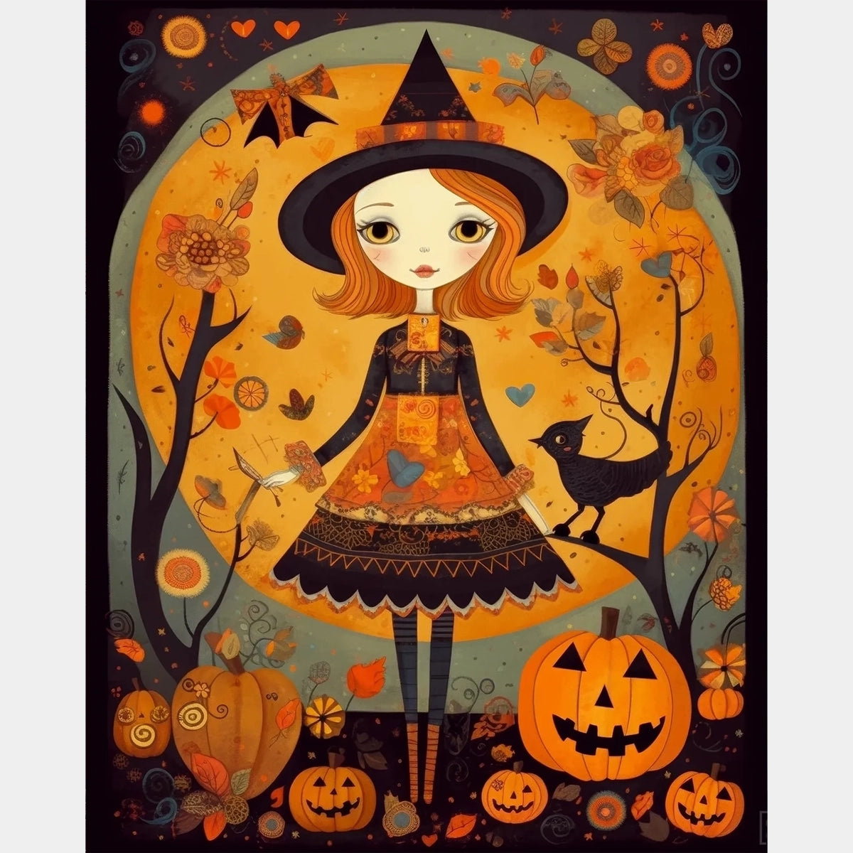 Höstförtrollning - Diamantmålning - Standardstorlek