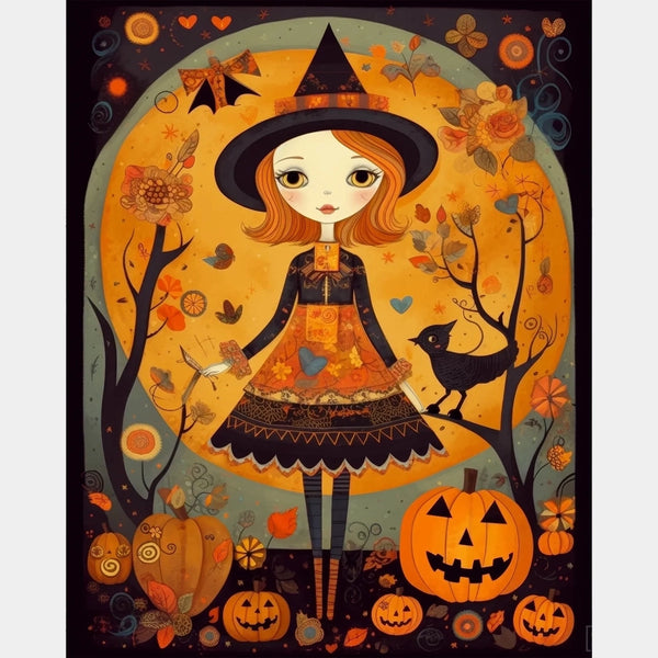 Höstförtrollning - Diamantmålning - Standardstorlek