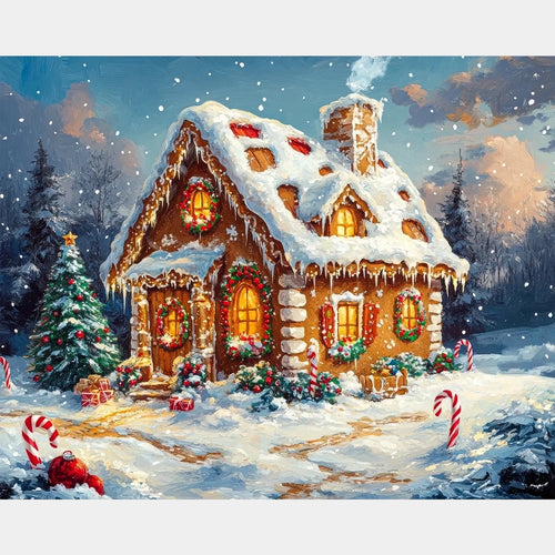 Zoete Winter Ontspanning - Diamond Painting - Groot