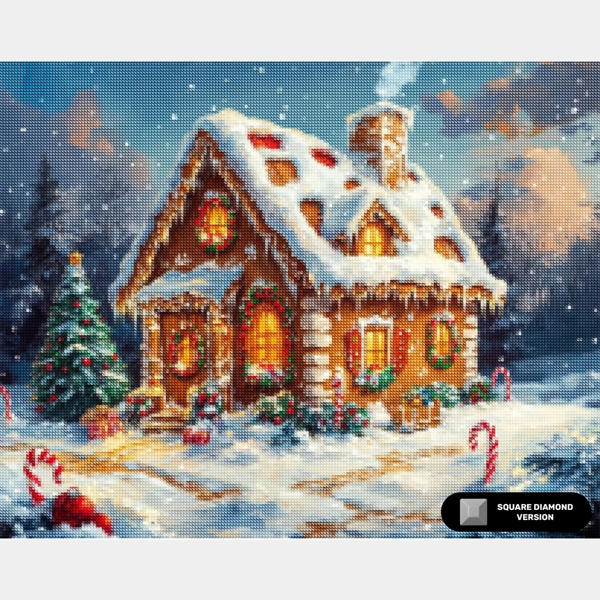 Dulce Retiro Invernal - Pintura de Diamantes - Grande