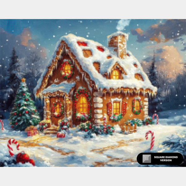 Dulce Retiro Invernal - Pintura de Diamantes - Grande