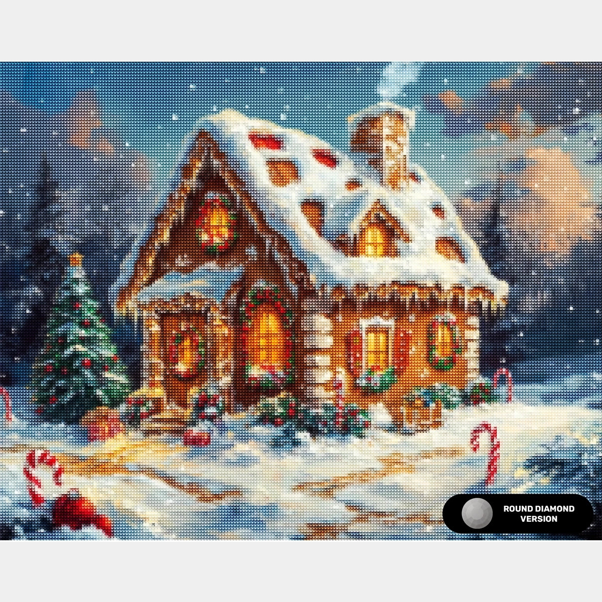 Dulce Retiro Invernal - Pintura de Diamantes - Grande