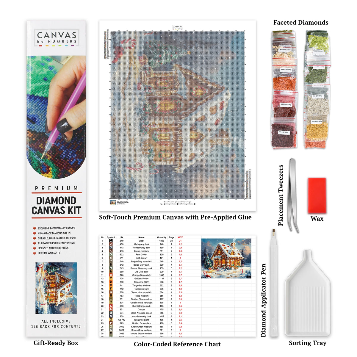 Dulce Retiro Invernal - Pintura de Diamantes - Grande