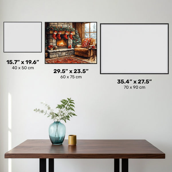 Calore della Vigilia di Natale - Pittura con diamanti - Grande