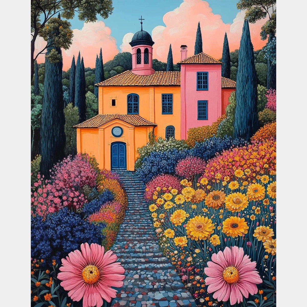 Manoir en Provence - Peinture de diamant - Grand
