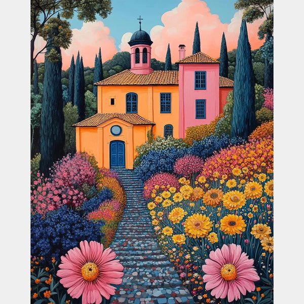Manoir en Provence - Peinture de diamant - Grand