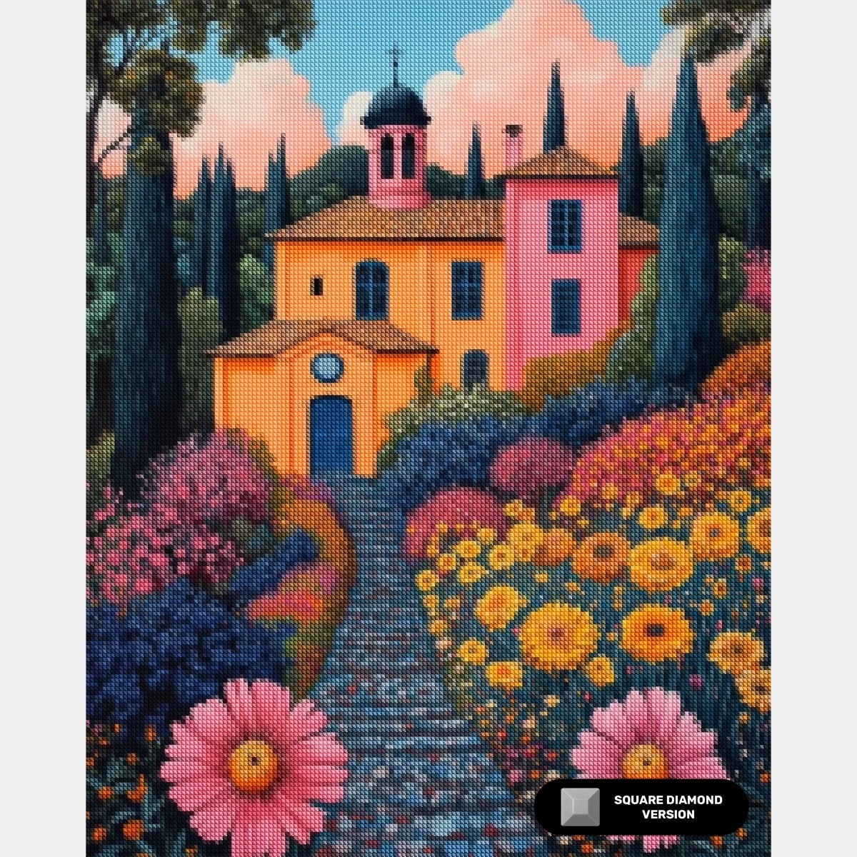 Manoir en Provence - Peinture de diamant - Grand