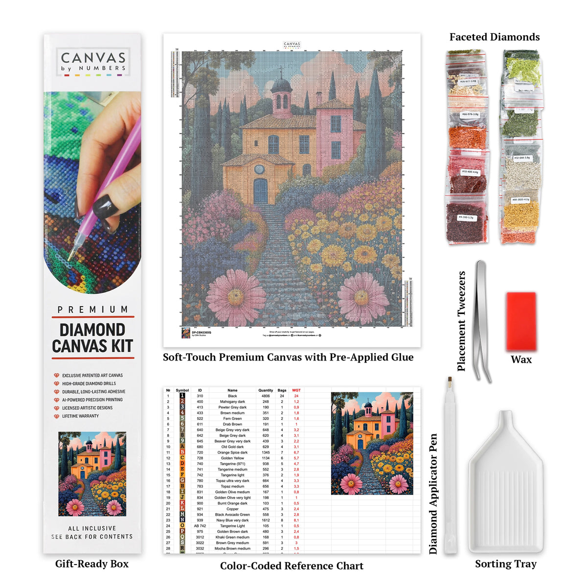 Manoir en Provence - Peinture de diamant - Grand