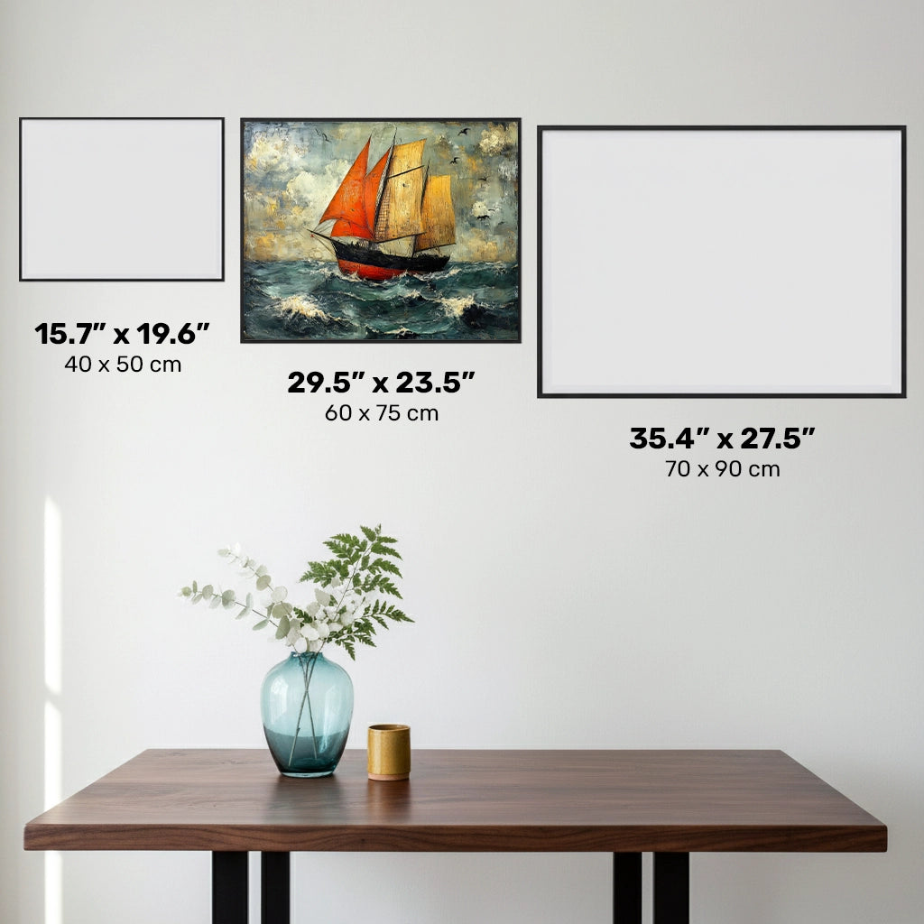 Über das Unruhige Meer - Diamond Painting - Groß