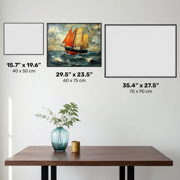 Über das Unruhige Meer - Diamond Painting - Groß